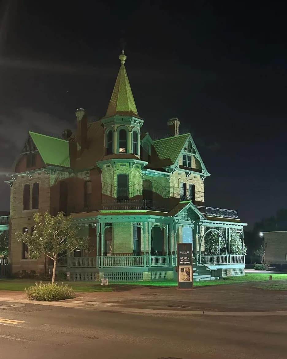 Rosson House at Heritage Square, Phoenix, at night