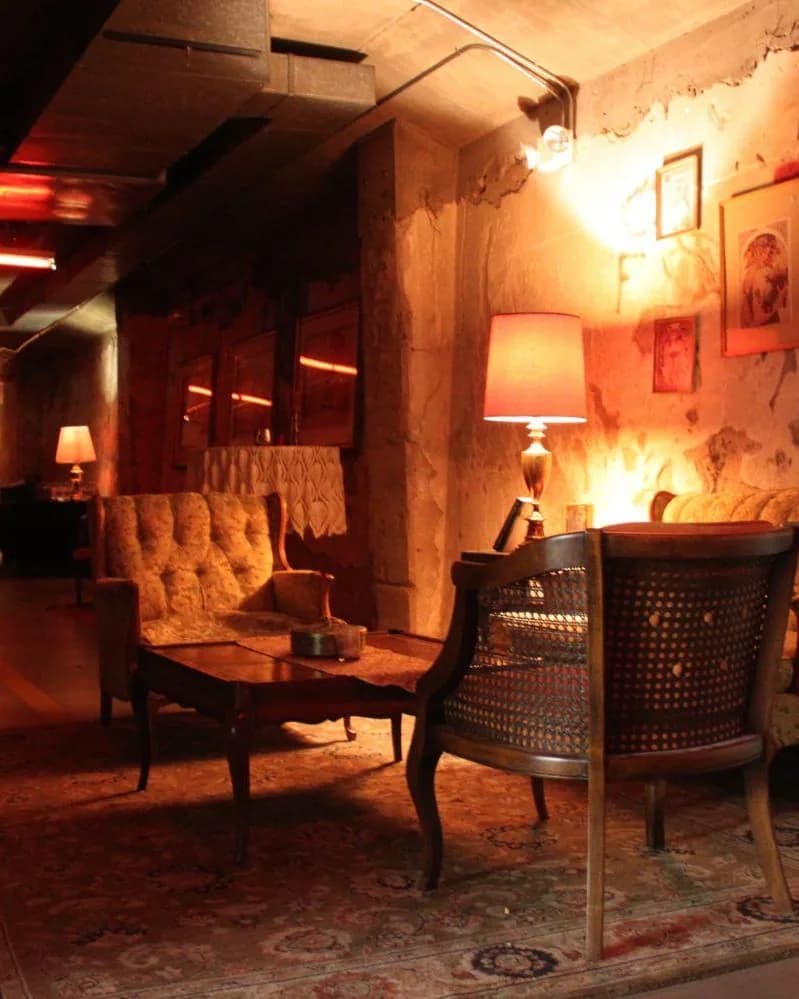 Speakeasy bar interior beneath downtown Phoenix